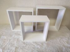 3 Etagères blanche 24x24cm 27x27cm 30x30cm