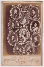 Russia CABINET CARD Imperial Family Mosaic - Vintage Print c.1870