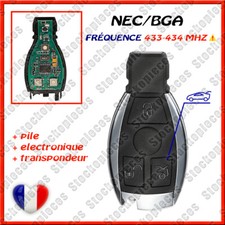 Clé Vierge Electronique compatible Mercedes NEC ET BGA 2001 - 2015 / 3 boutons