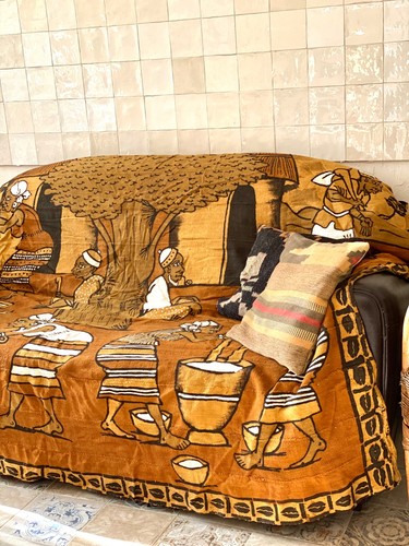 Tenture africaine village - tenture,
