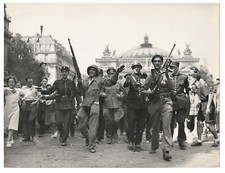 Photo Originale Presse Libération Paris 1944 Seconde Guerre Mondiale Argentique 