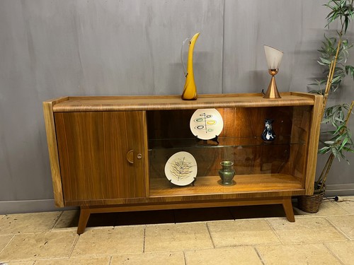 Enfilade vitrine vintage mid - vitrine,