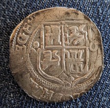 Rare Monnaie 2 Reales , Mexique, Carlos & Joanna- 1542 a 1555 Mexico City