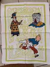Tintin torchon vintage hergé temple soleil 1960/70