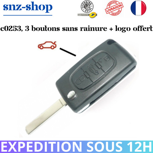 Coque clé plip boutons - coque, 3
