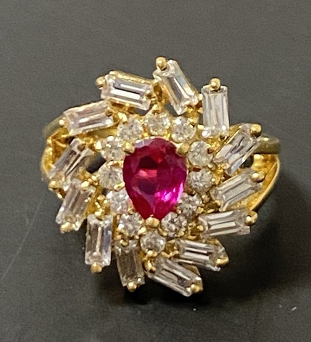 Bague art déco vermeil or - déco,