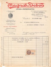 Facture  1932  MAGNAT DEBON A