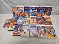 18 Large Vintage Lot Walt Disney VHS VCR Movie Cassettes