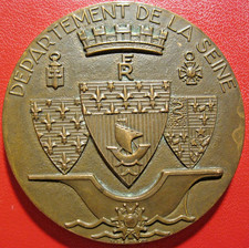 France. Médaille bronze. Sceaux, Paris et St Denis. 50 mm. 69 g.