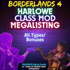 Borderlands 4 ? HARLOWE Class Mods - GODROLL MEGALIST ✨ All Types/Bonuses ✨