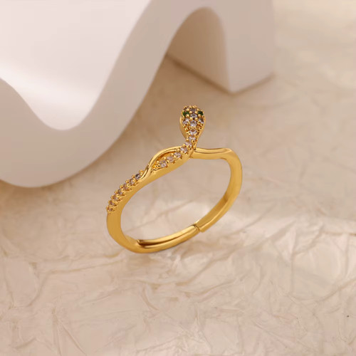 Bague serpent acier inoxydable - bague,