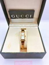 GUCCI 1500L Watch Gold Square Dial Swiss Rectangle Shell Good Japan Working item