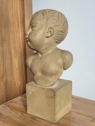 Buste enfant terre cuite - buste,