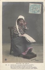 CP MADAME DU BALAI - II - LITTLE GIRL GRANDMOTHER PULLS TONGUE GRIMACE - 5356