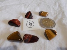 MINERALS.POLISHED STONE.CABOCHONS.QUARTZ TIGER EYE.BRAZIL.