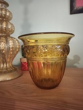 Vase en verre ambré Art Deco