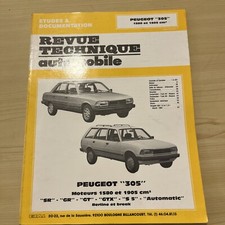Revue Technique PEUGEOT 305 SR GR GT GTX S 5 AUTOMATIC 1580 1908 Cc 1.9 1.6