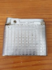 Briquet vintage Silver Match Compound métal argenté à gaz 4,5x5 cm