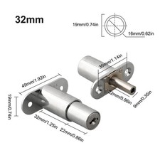 Loquet de porte simple ouvert sécurité coulissant 1 pièce armoire 23 mm/32 mm