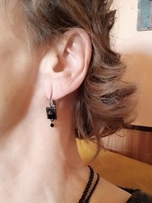 Boucles d'oreilles Satellite noires