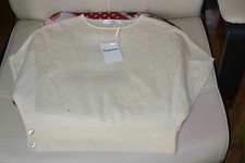 pull neuf repetto ecru traviata  6 ans neoud dos 25% CASHEMIRE 75% LA**