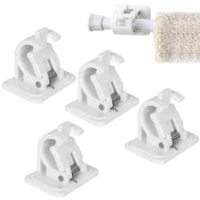 Support Rideau Support de Tringle à Rideau Auto Adhésif sans Perçage x 4 Pcs