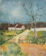 Viktor VIKO : La campagne, Huile sur toile signée