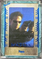 Neo 2024 Skybox The Matrix Weekly Characters Blue Achievement Keanu Reeves