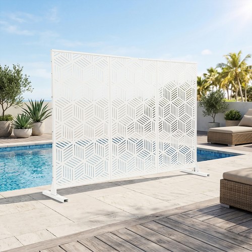 Modern metal privacy screen - modern,