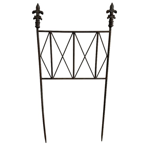 Barrière jardin fer fleurs - fleurs, de