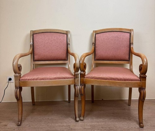 Paire fauteuils à - de,