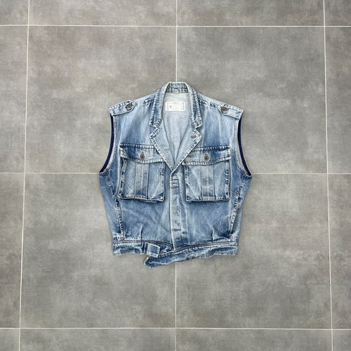 Gilet vintage benetton - gilet, denim