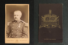 Hühn, Arlon, Portrait d'homme en uniforme militaire belge, circa 1875 CDV v