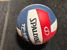 Spalding TF-VB5 Tournament Leather Volleyball Red/White/Blue