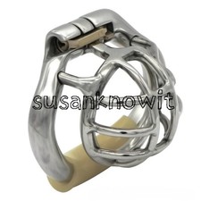 New Stainless Steel Male Chastity Device Super Small Cage Men Metal Locking Belt