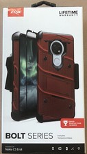 New Nokia C5 Endi ZIZO BOLT SERIES CASE with Tempered Glass, Holster Belt Clip