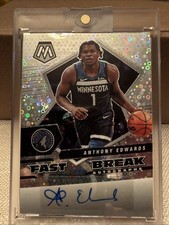 2021-22 Panini Mosaic - Autographs Fast Break Anthony Edwards #FBA-3 (AU)