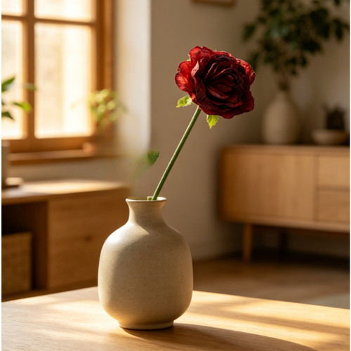 Fleur rose soie - fleur, 30