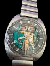 Bulova Accutron Spaceview Watch With Band Untested For Parts See Pics Z10