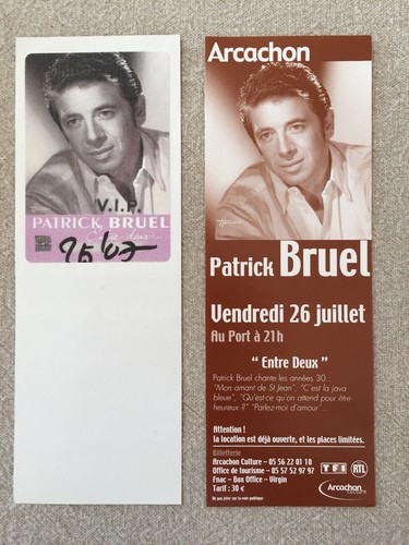 Patrick bruel pass vip - bruel.,