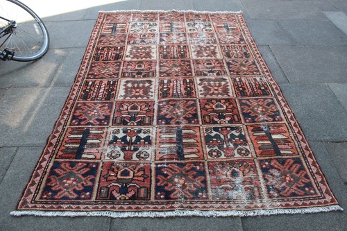 Tapis vintage laine orientale - laine,