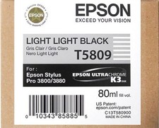 New Genuine Epson T5809 Light Light Black Ink Tank Epson Stylus Pro 3800 80ml