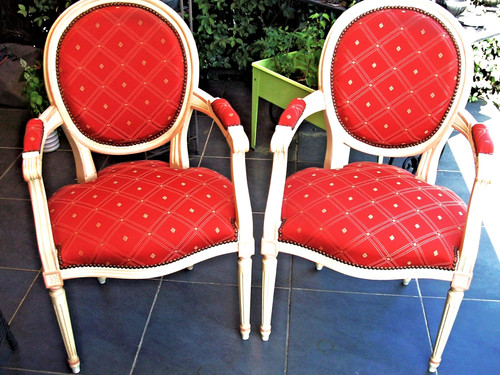 Paire fauteuils cabriolets - paire, de