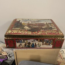 Schmidt 'Der grolle Mardt in Nurnberg', vintage gingerbread tin 16x11 EUC 1984