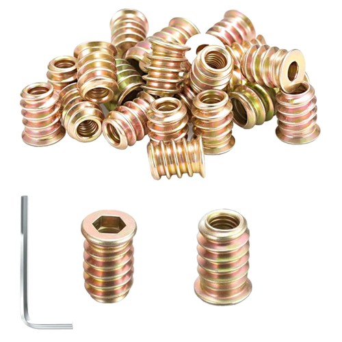 écrous insert bois 10 mm - insert, m6