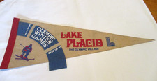 Rare Vintage Lake Placid 1980 Olympic Winter Games Pennant