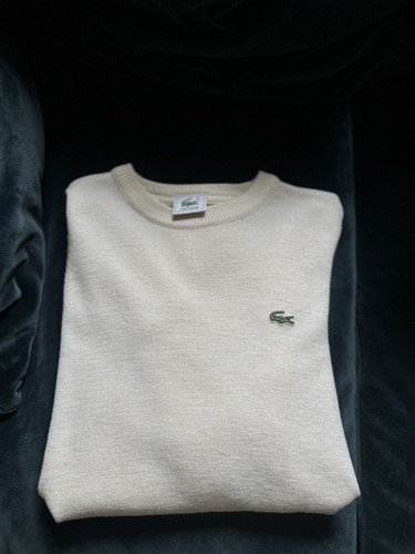 Pull lacoste beige - pull, rond