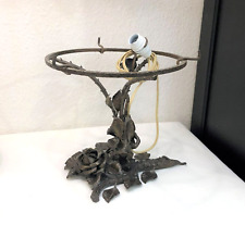 ART DECO wrought iron lamp base signed Armand GODARD 27cm Gallé glass paste