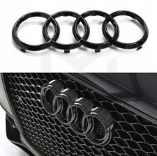 Logo 285mm Calandre Avant Noir Brillant Pour AUDI A3 A4 A5 A6 Q2 Q3 Q5 Q7 Q8 TT