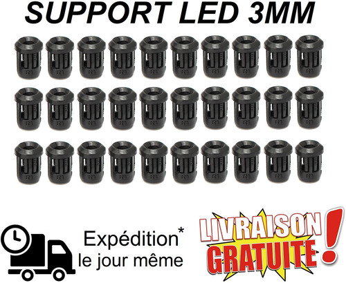 Lot porte led 3mm - lot, noir